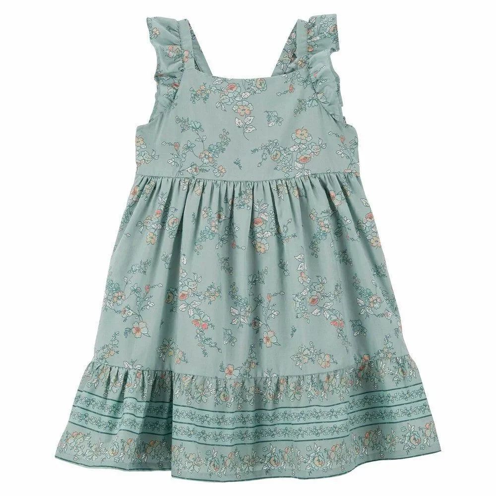 OshKosh Floral Print Ruffle Babydoll Dress - Toddler Girl size 18 month